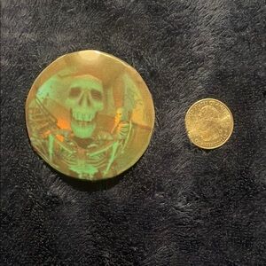 Skeleton Fish Eye Button Pin